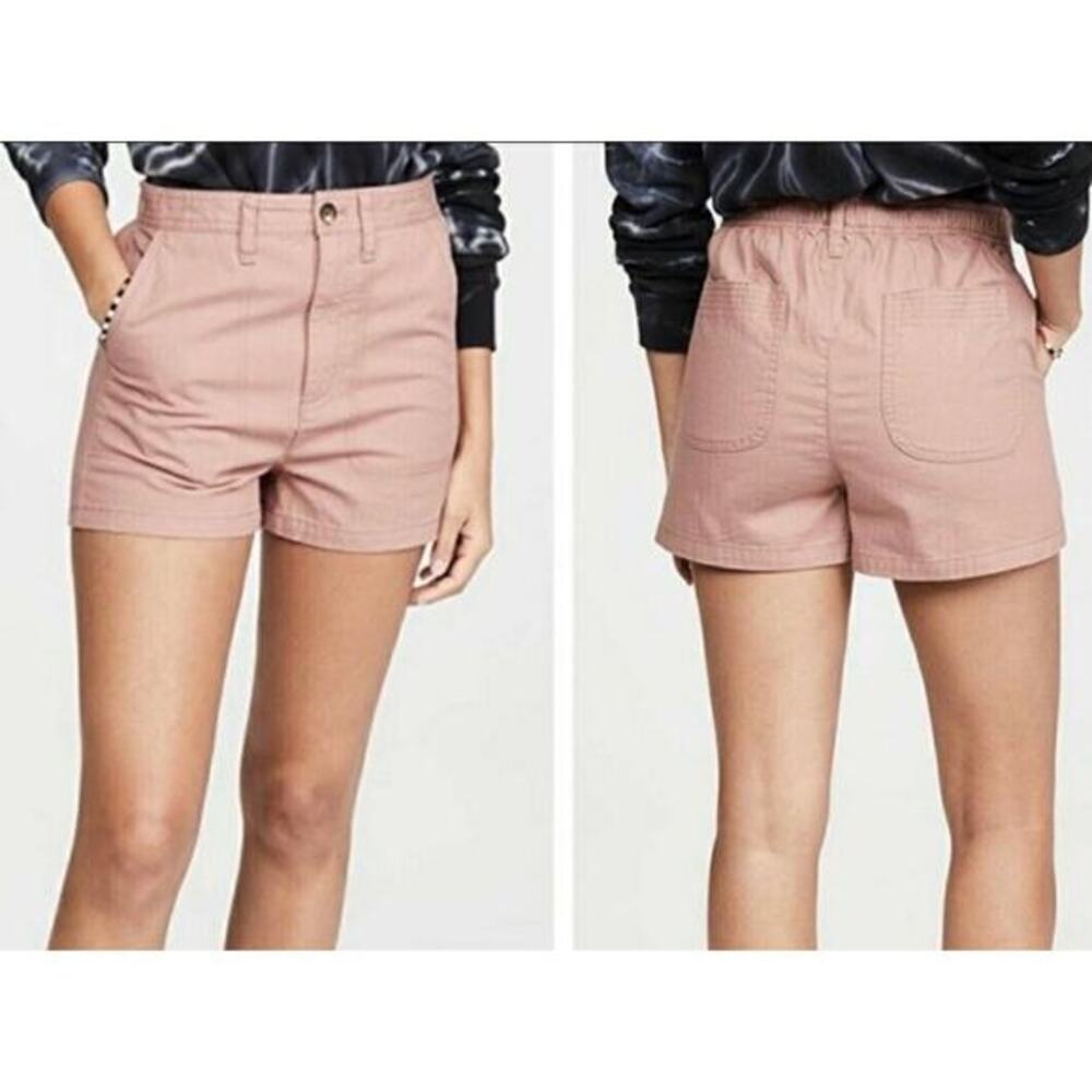 madewell faded rosebud camp shorts